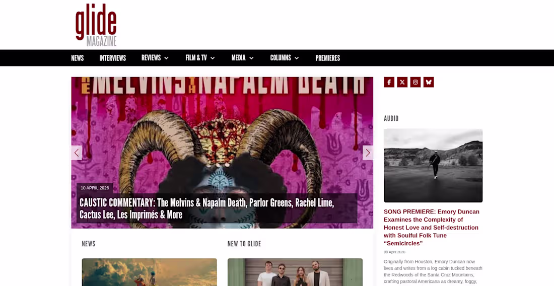Cover image for Music and entertainment magazine website