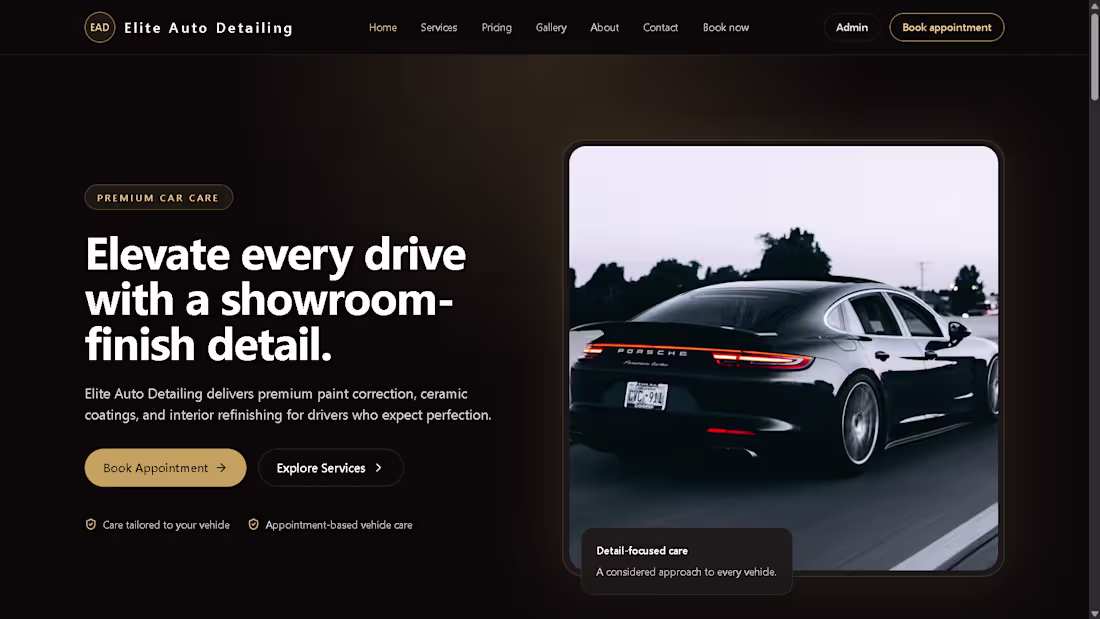 Cover image for Elite Auto Detailing – Premium
