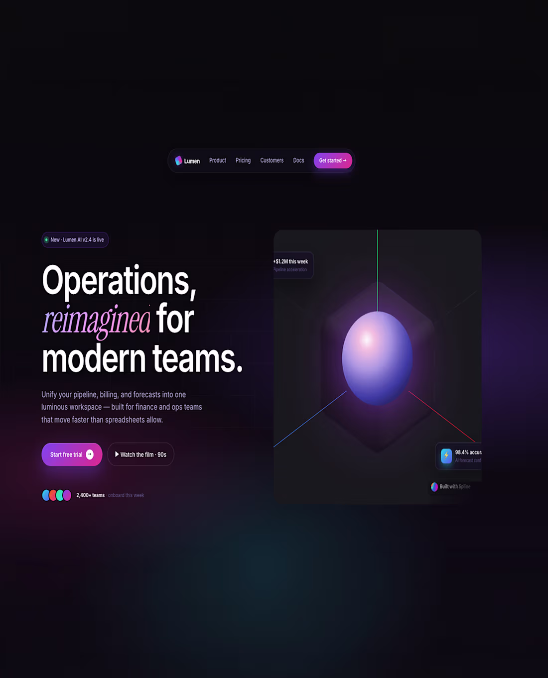 Cover image for Modern SaaS landing page — designed & built in 7 days
