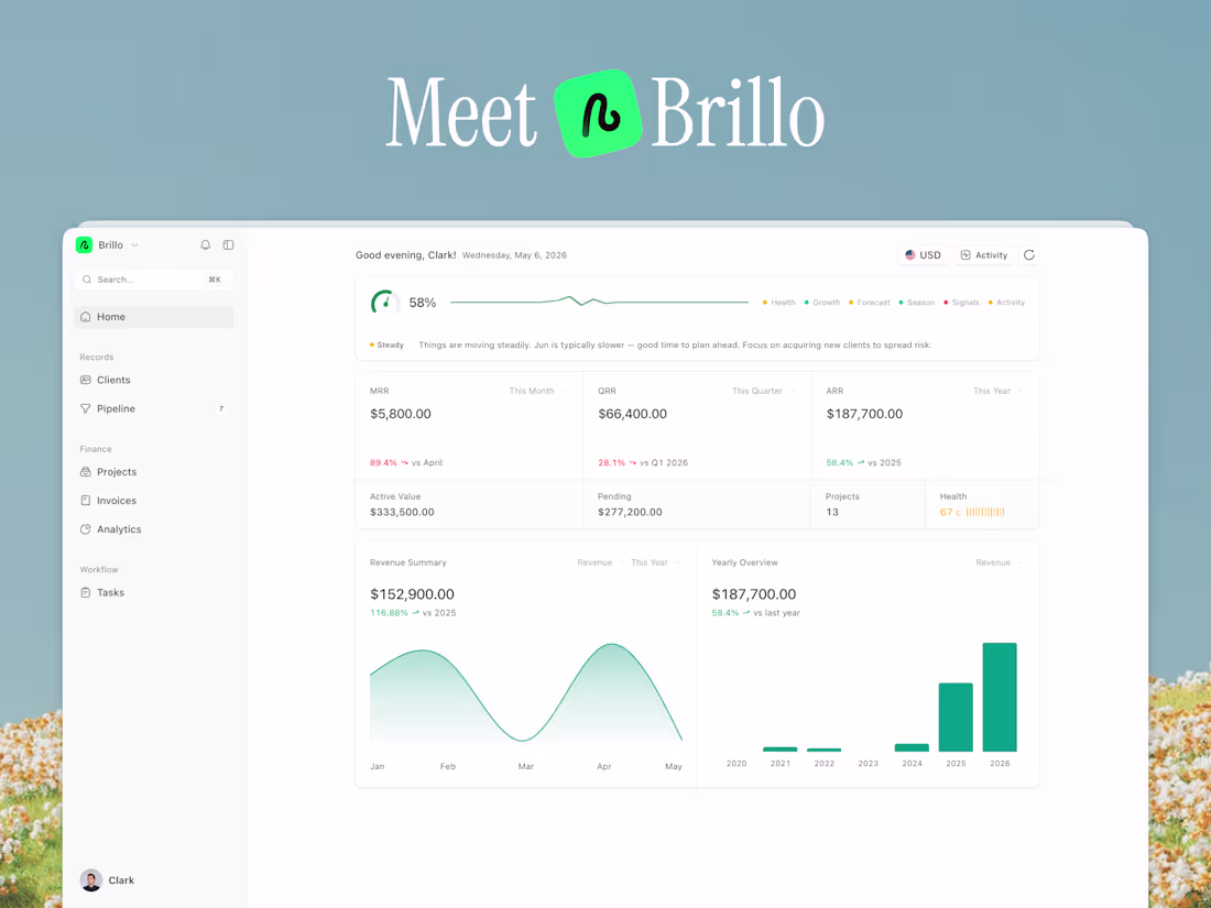 Cover image for Brillo - Building an All-in-One SaaS for Freelancers & Studios