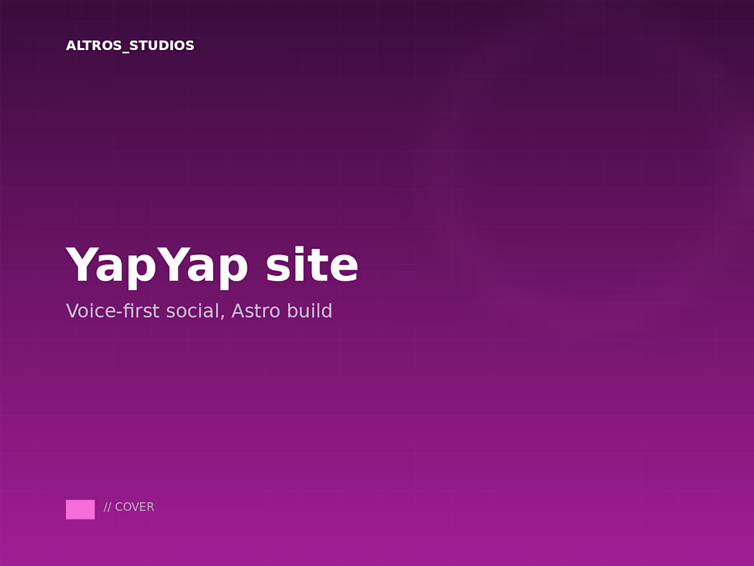 Cover image for YapYap: voice-first social (site)