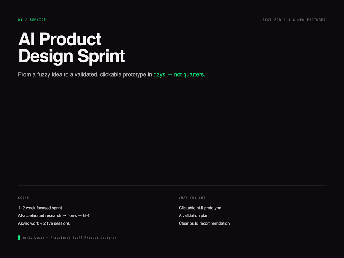 Cover image for AI Product Design Sprint