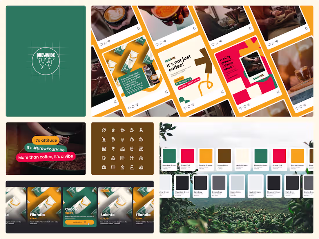 Cover image for BREWVIBE Visual Identity Design