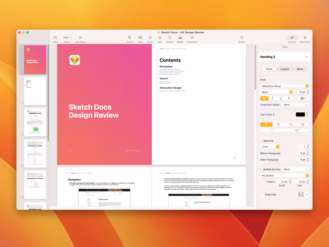 Cover image for Sketch Documentation Design Review