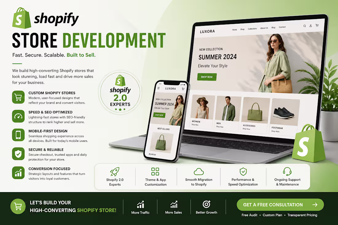 Cover image for Shopify Stores Built to Sell & Scale