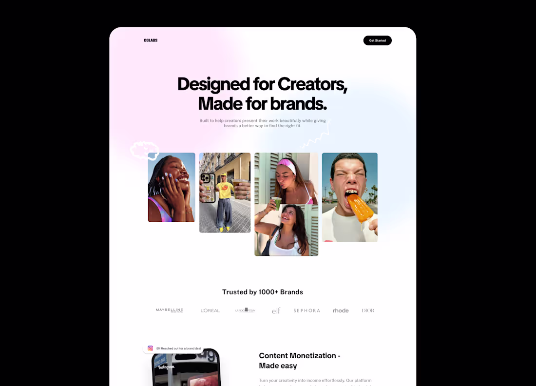 Cover image for Landing page concept for a