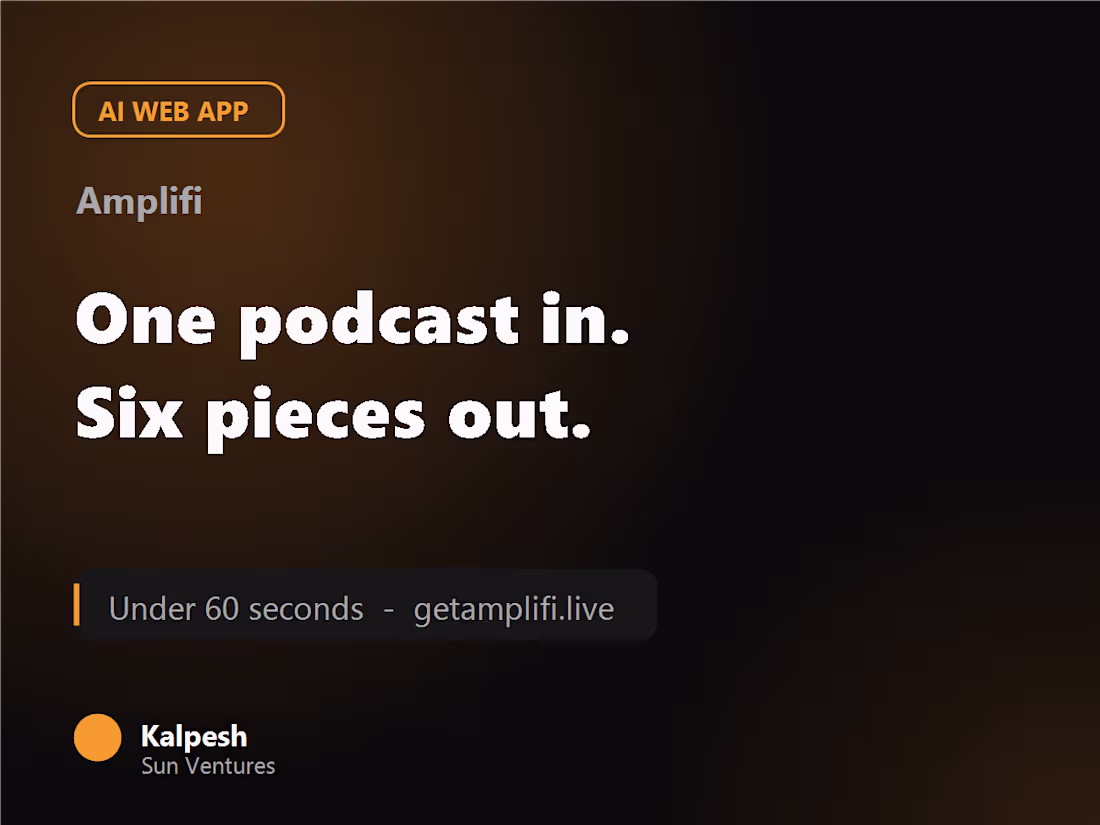 Cover image for AI Content App: 1 Podcast