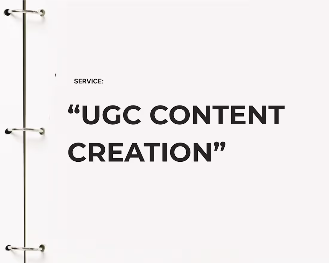 Cover image for Short Form UGC Content Creation
