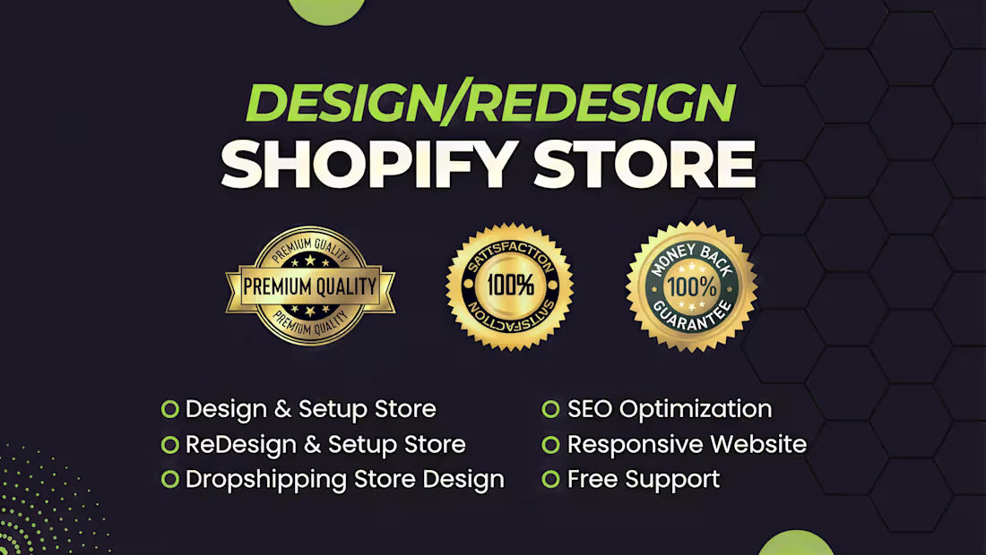 Cover image for I will build a shopify website, design or redesign Website