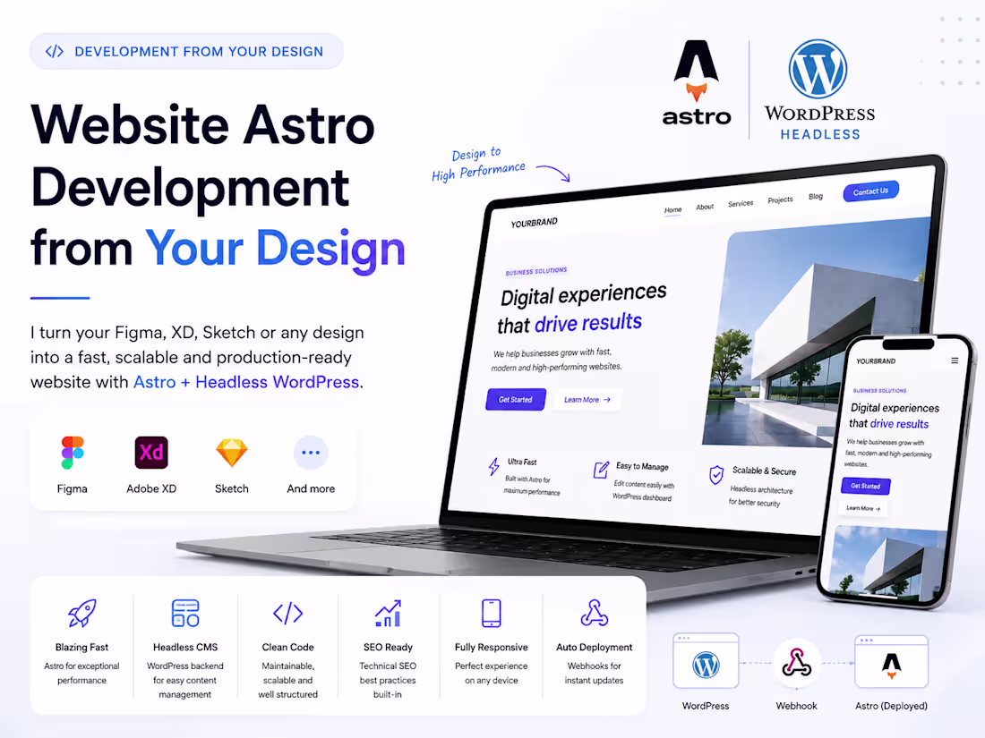 Cover image for Website Astro Development from Your Design