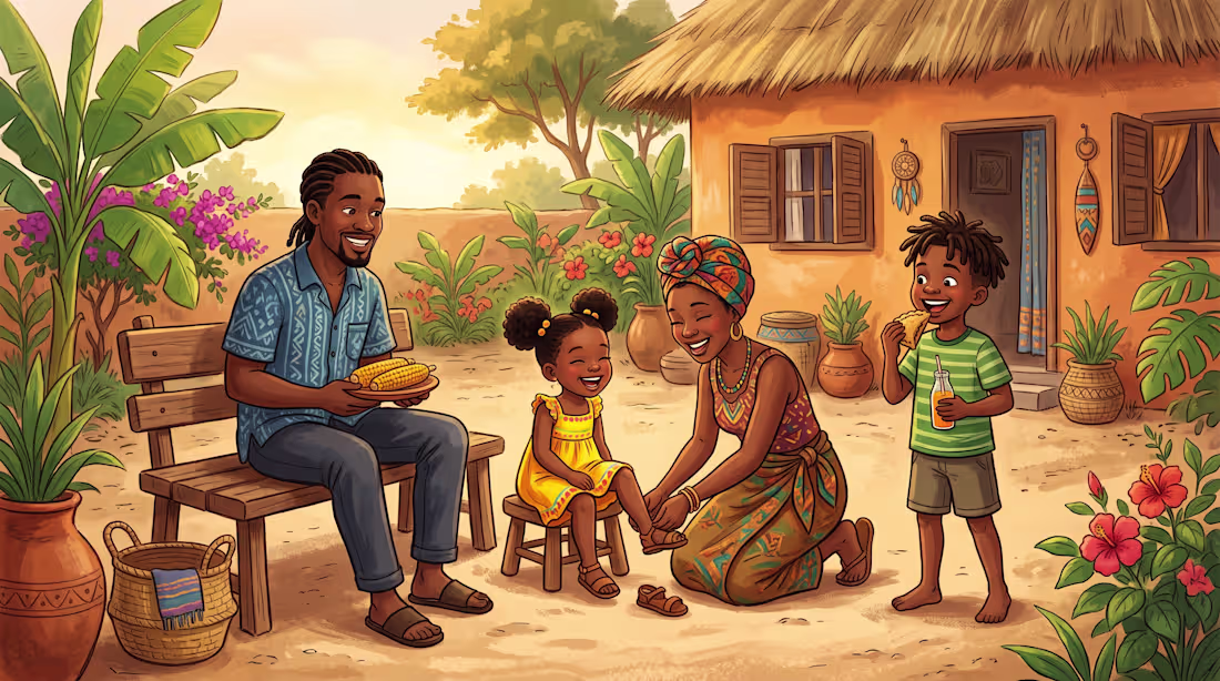 Cover image for Before the adventure began, there were smiles to share, shoe...