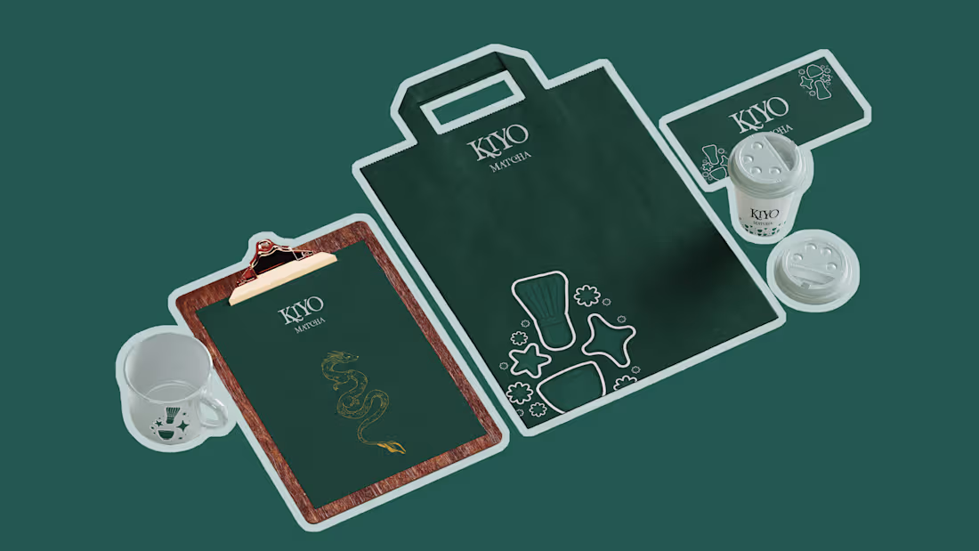 Cover image for Kiyo Matcha - Visual Identity project for a matcha cafe