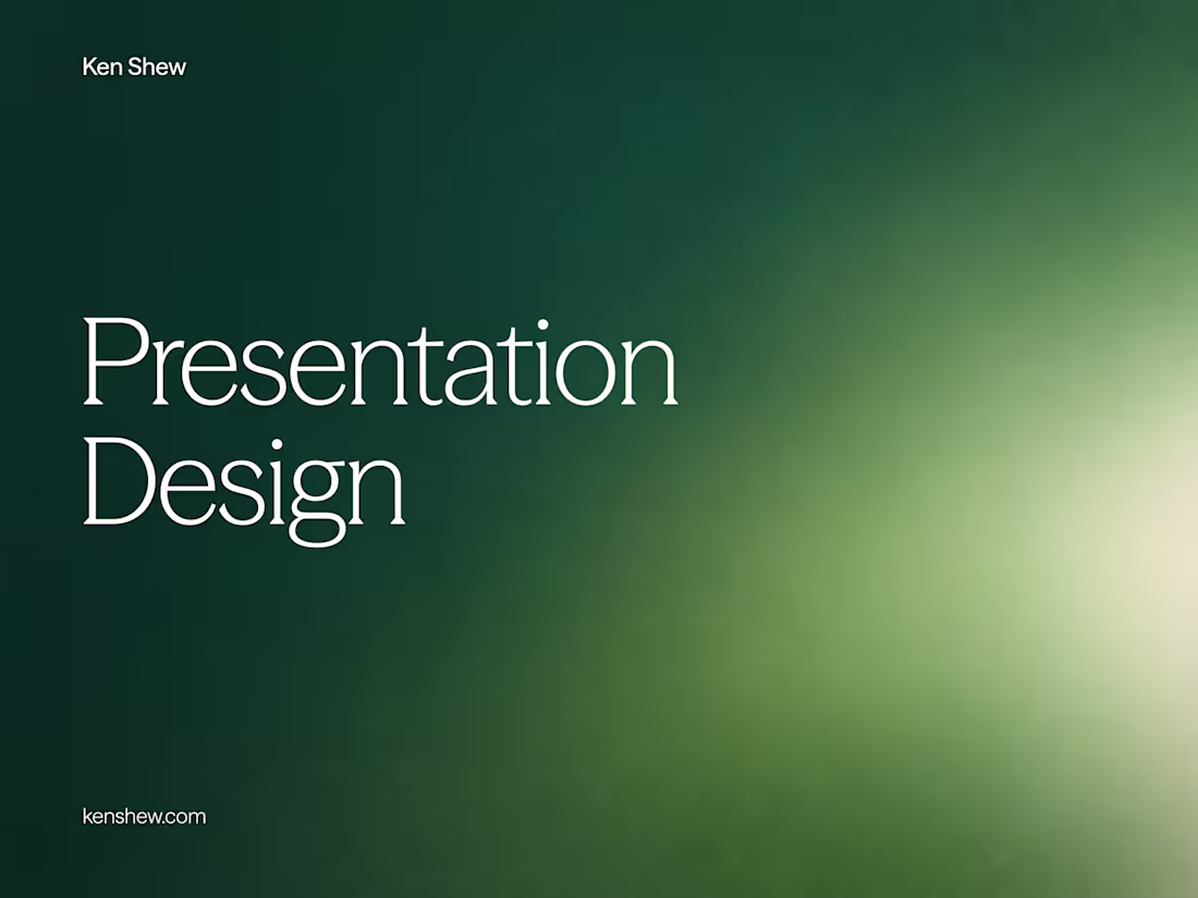Cover image for Presentation Design