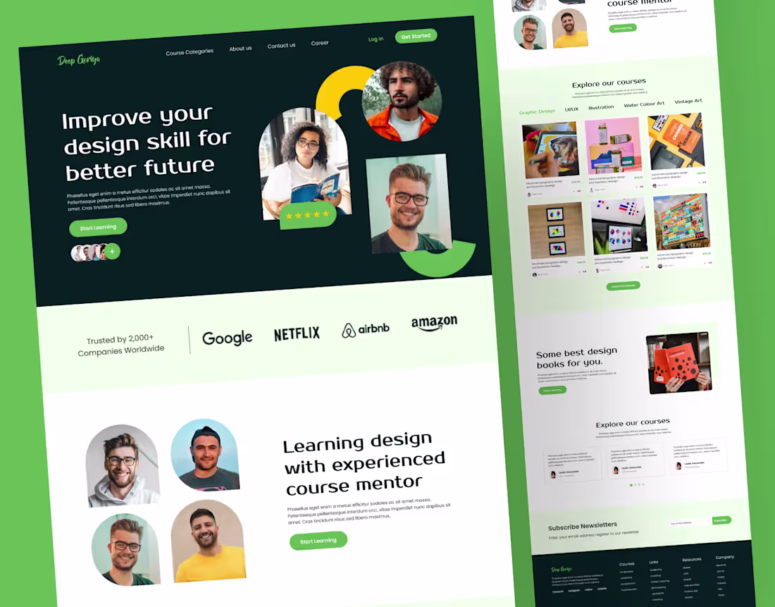 Cover image for Education platform web design