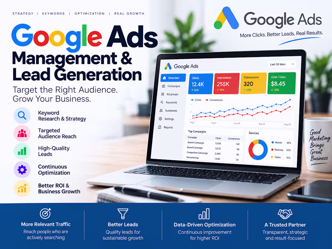 Cover image for Google ads Management & Lead Generation
