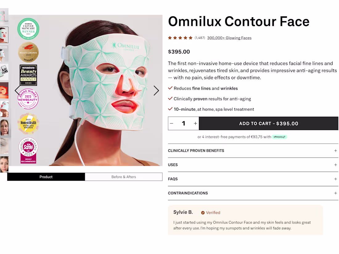 Cover image for Omnilux Contour Face PDP