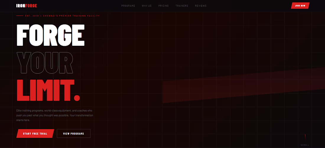 Cover image for GYM landing page
