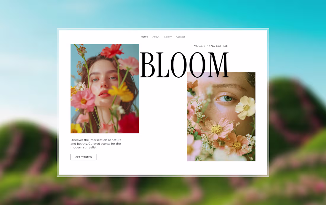 Cover image for Weekend build 🌸 Exploring a soft editorial layout where typ...