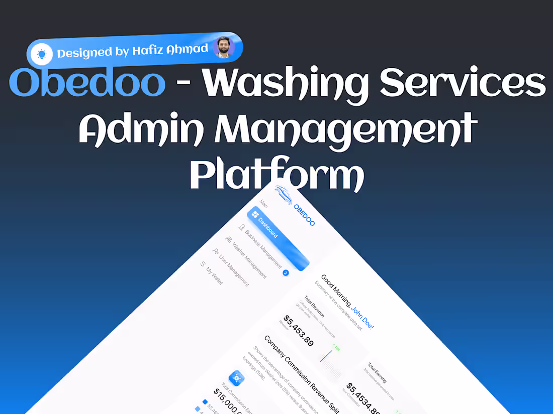 Cover image for UI/UX Design for Obedoo Admin Screens