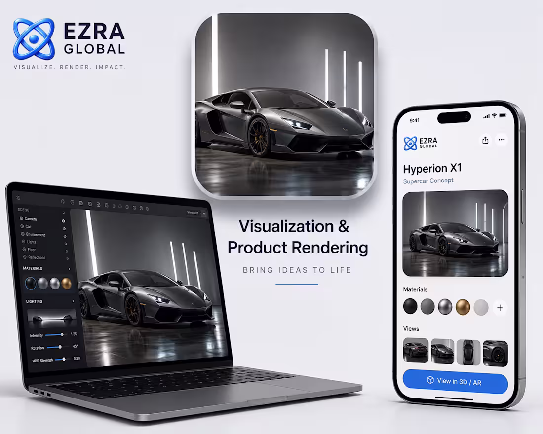 Cover image for 3D Visualization & Product Rendering