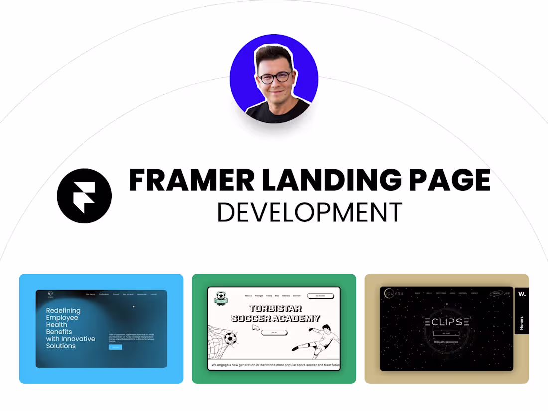 Cover image for Landing Page Development on Framer