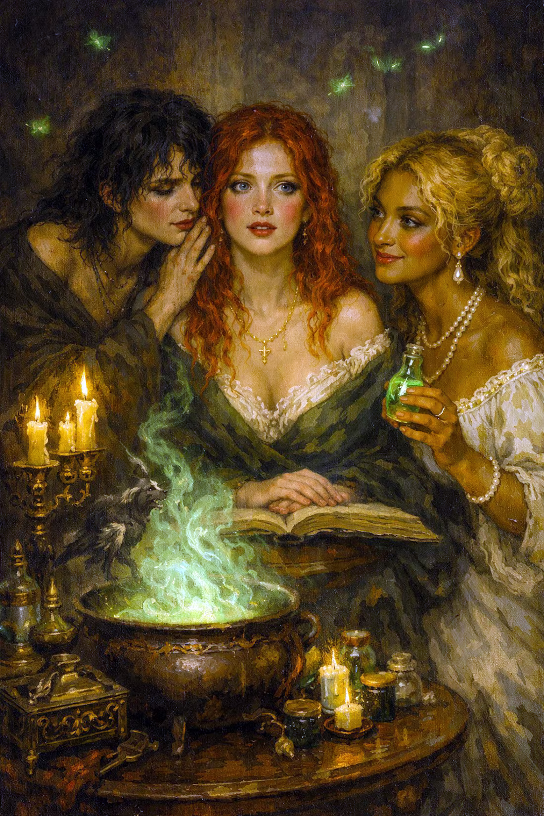Cover image for Enchanting Witch Artwork for 'Honey Drop' Book Series Cover