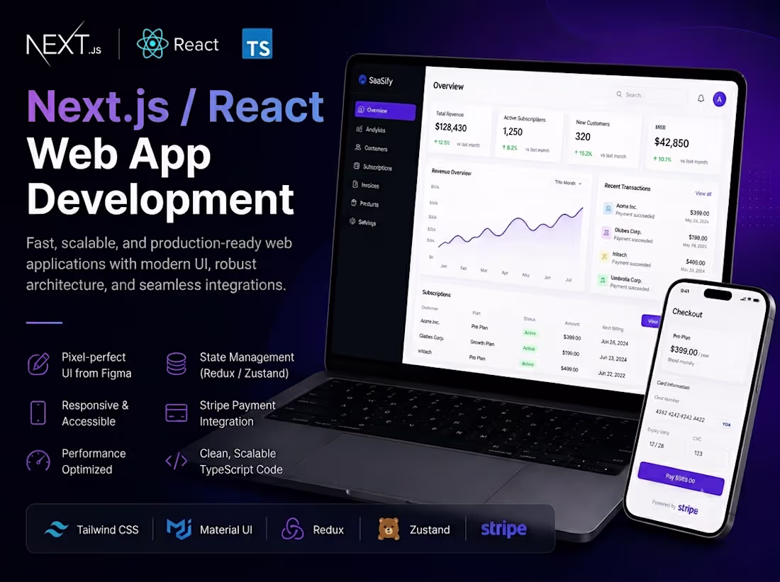 Cover image for Next.js SaaS & Web App Development