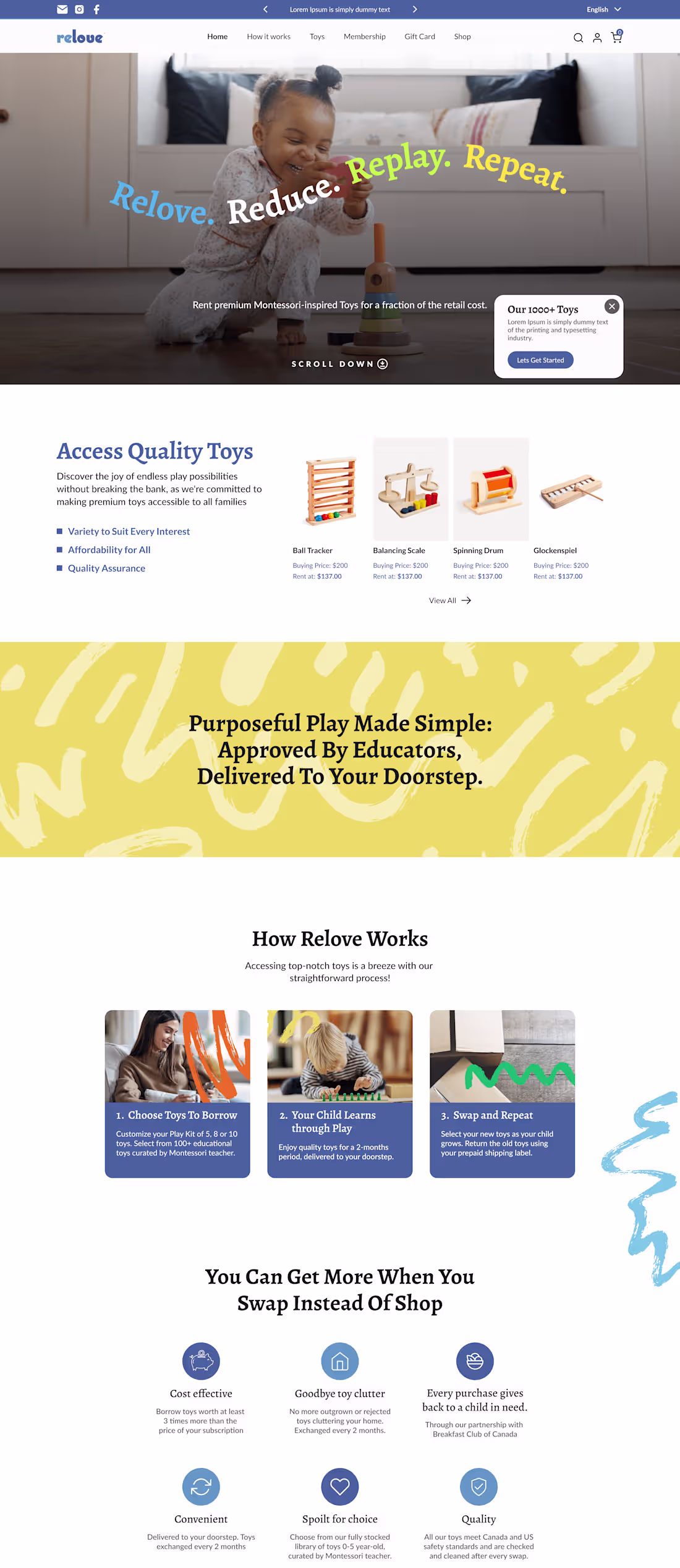 Cover image for Relove - Kids Toys Website Redesign