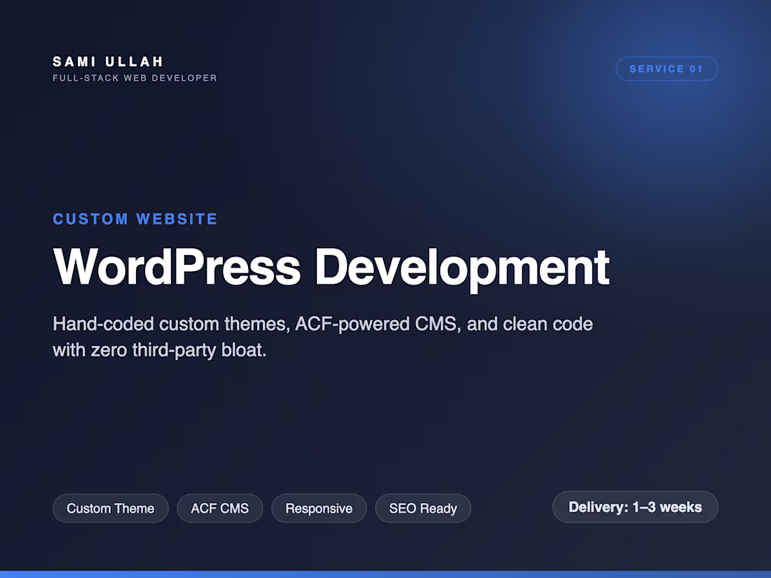 Cover image for Custom WordPress Website Development