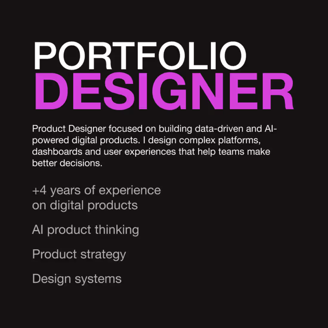 Cover image for My Portfolio as Product Designer