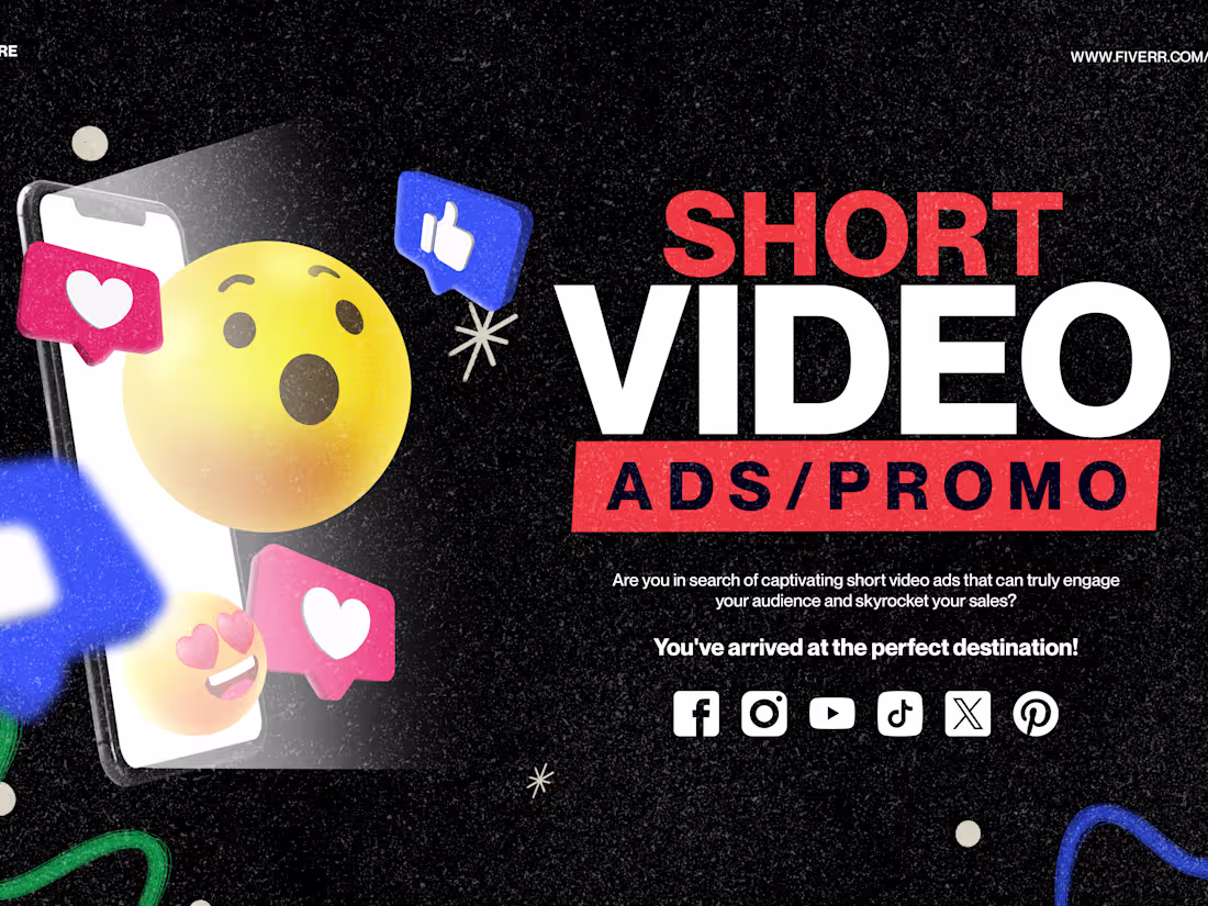 Cover image for I will create attractive short video ads for all social medias.