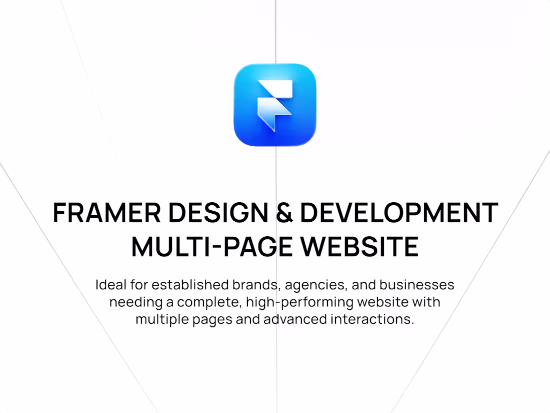 Cover image for Framer Multi-Page Website Design & Development