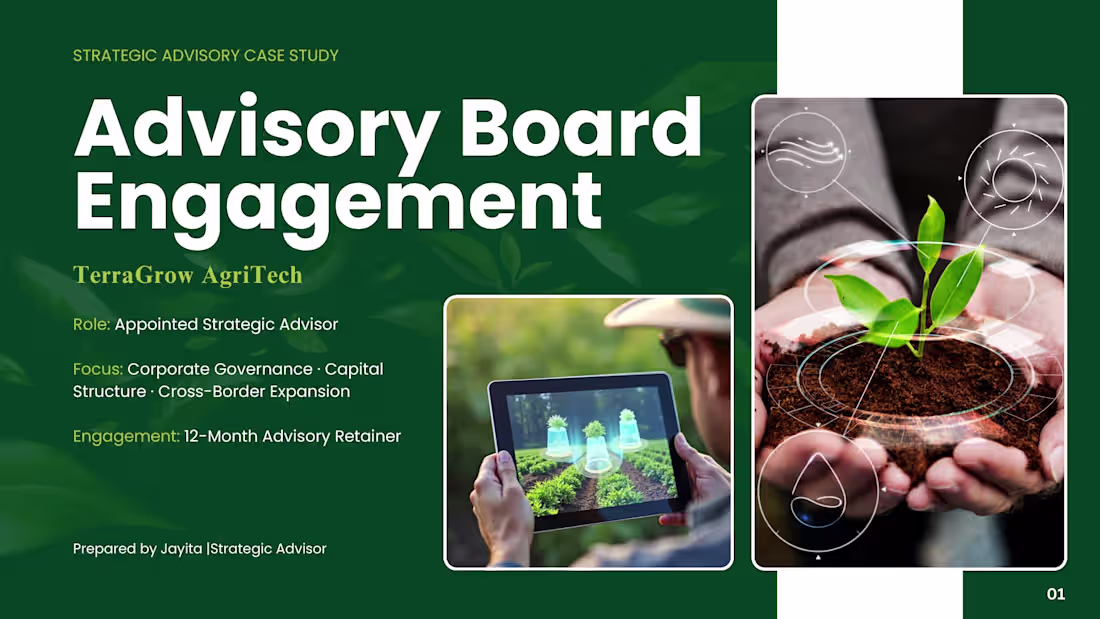 Cover image for Advisory Board Engagement — AgriTech