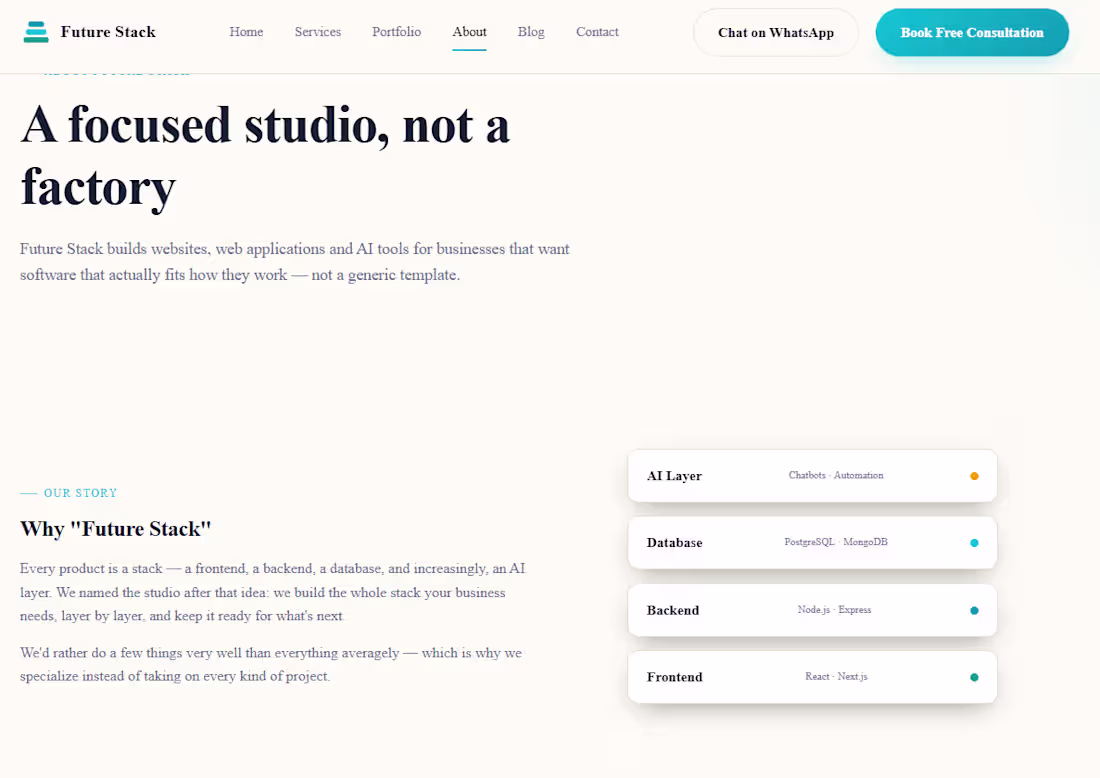 Cover image for Future Stack — a web