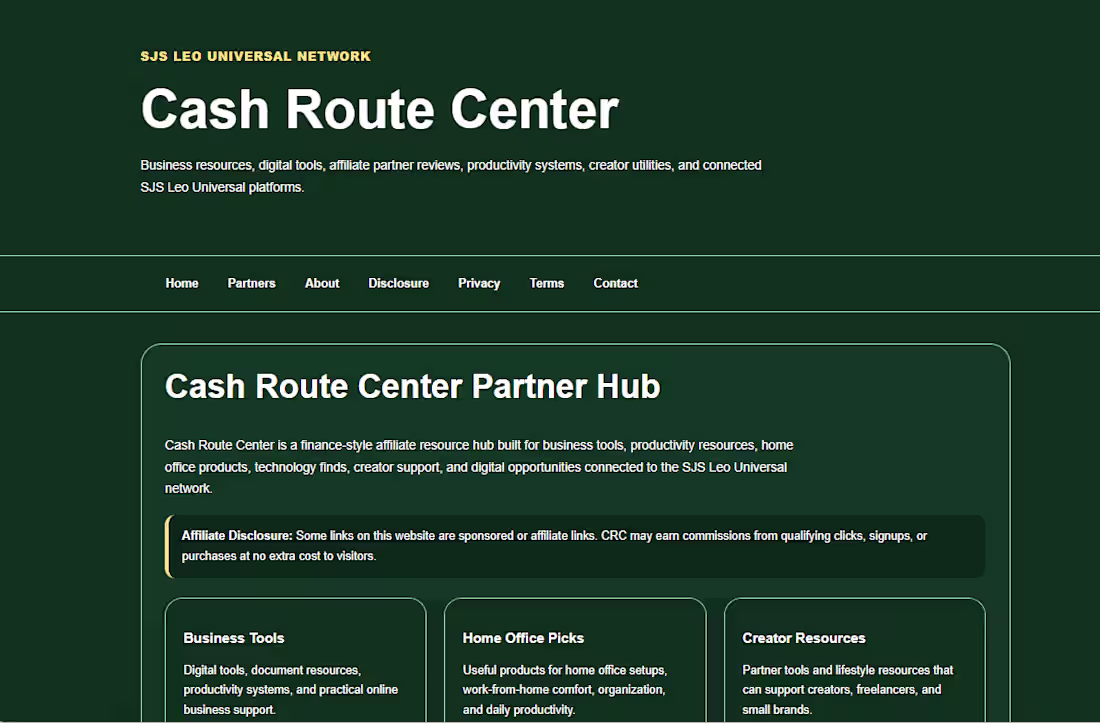 Cover image for Cash Route Center— Affiliate Resource Hub