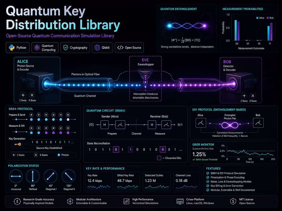 Cover image for Quantum Key Distribution Library (QKDpy)
About