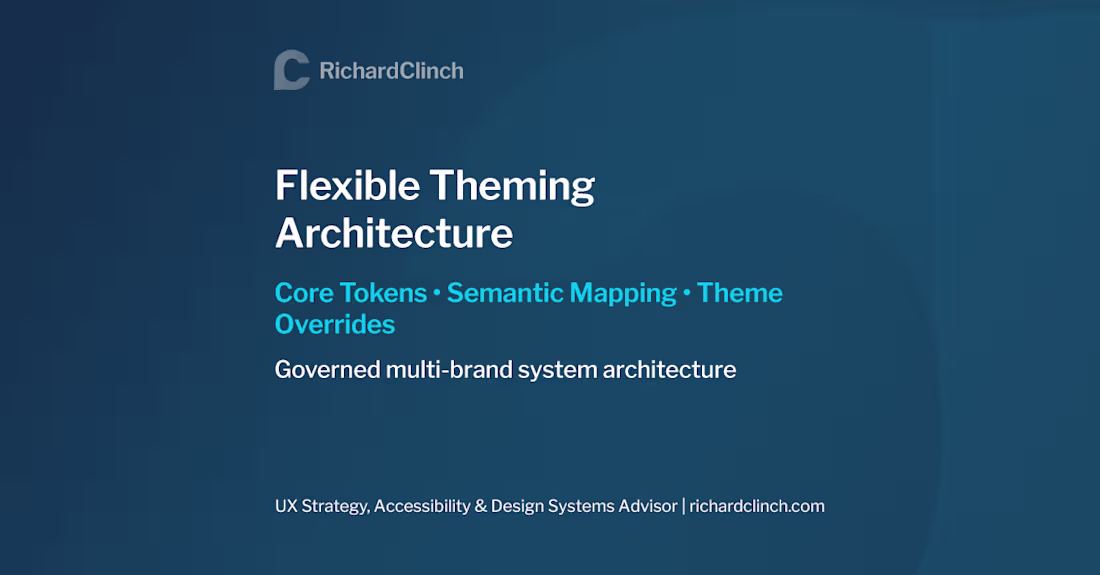 Cover image for Designed a token-based theming architecture