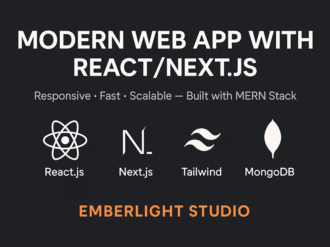 Cover image for I will Built MERN websites with React or Next.js & Tailwind CSS