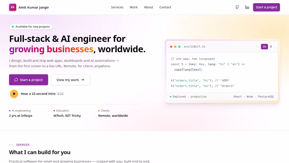 Cover image for Website / Landing Page