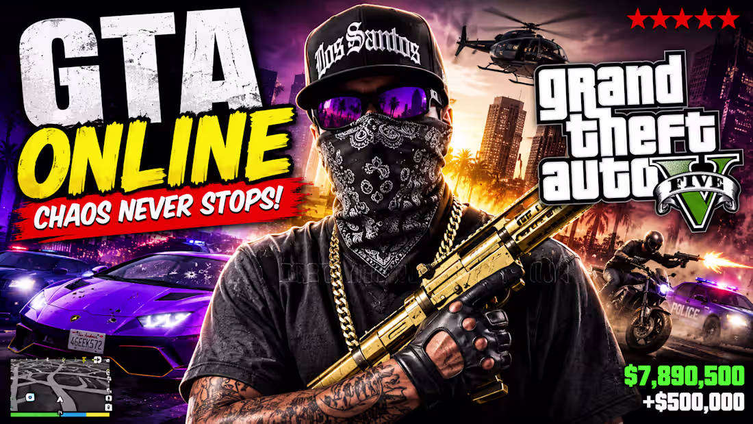 Cover image for GTA V YouTube Thumbnail High CTR Gaming Design