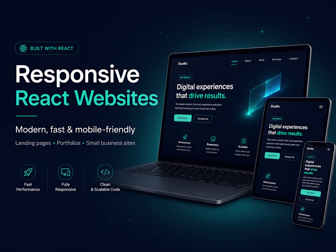 Cover image for Responsive React Website Development