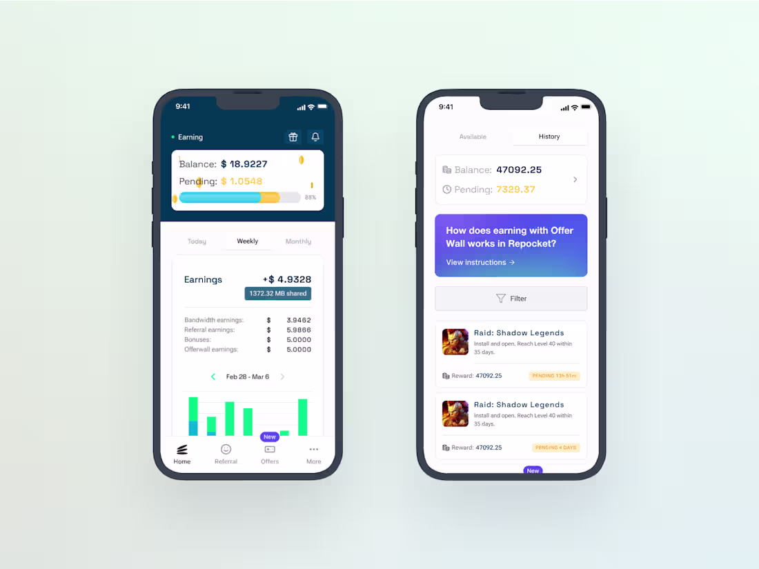 Cover image for UI Design for Internet Sharing App