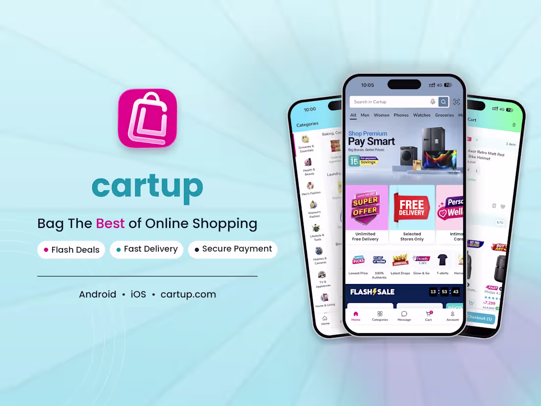 Cover image for CartUp E-Commerce Mobile App

◉ Scalable