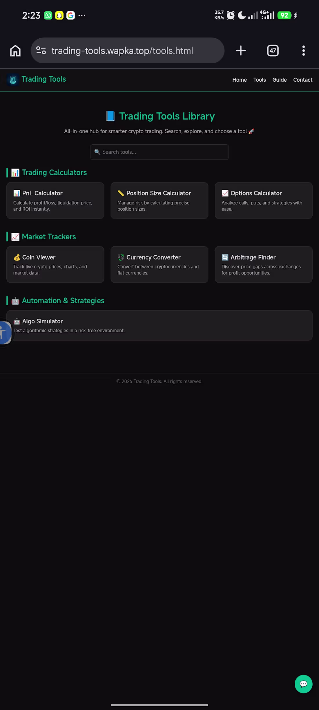 Cover image for Trading tools 
I built a