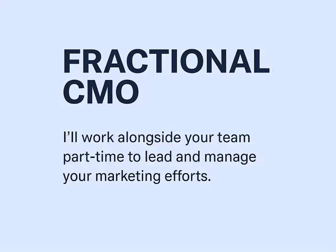 Cover image for Fractional Head of Marketing