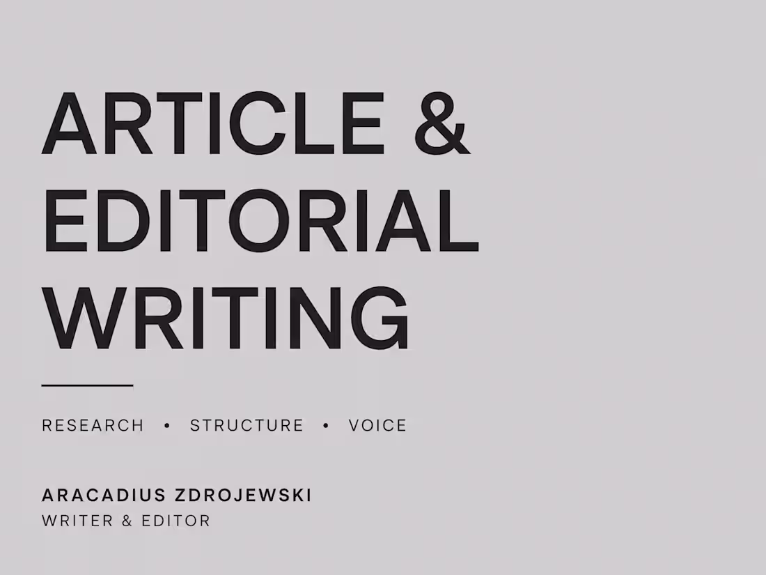 Cover image for I will write clear, engaging articles and editorial content