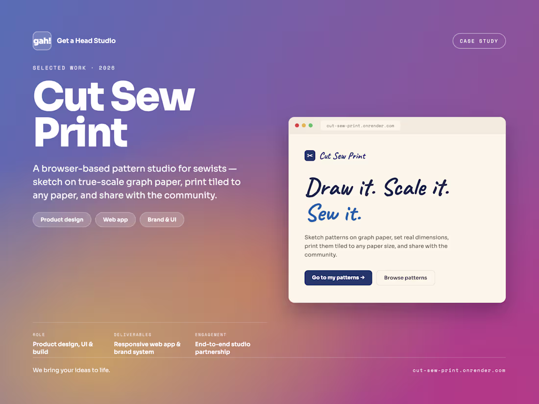 Cover image for Cut, Sew & Print Sewing Pattern Tool Development