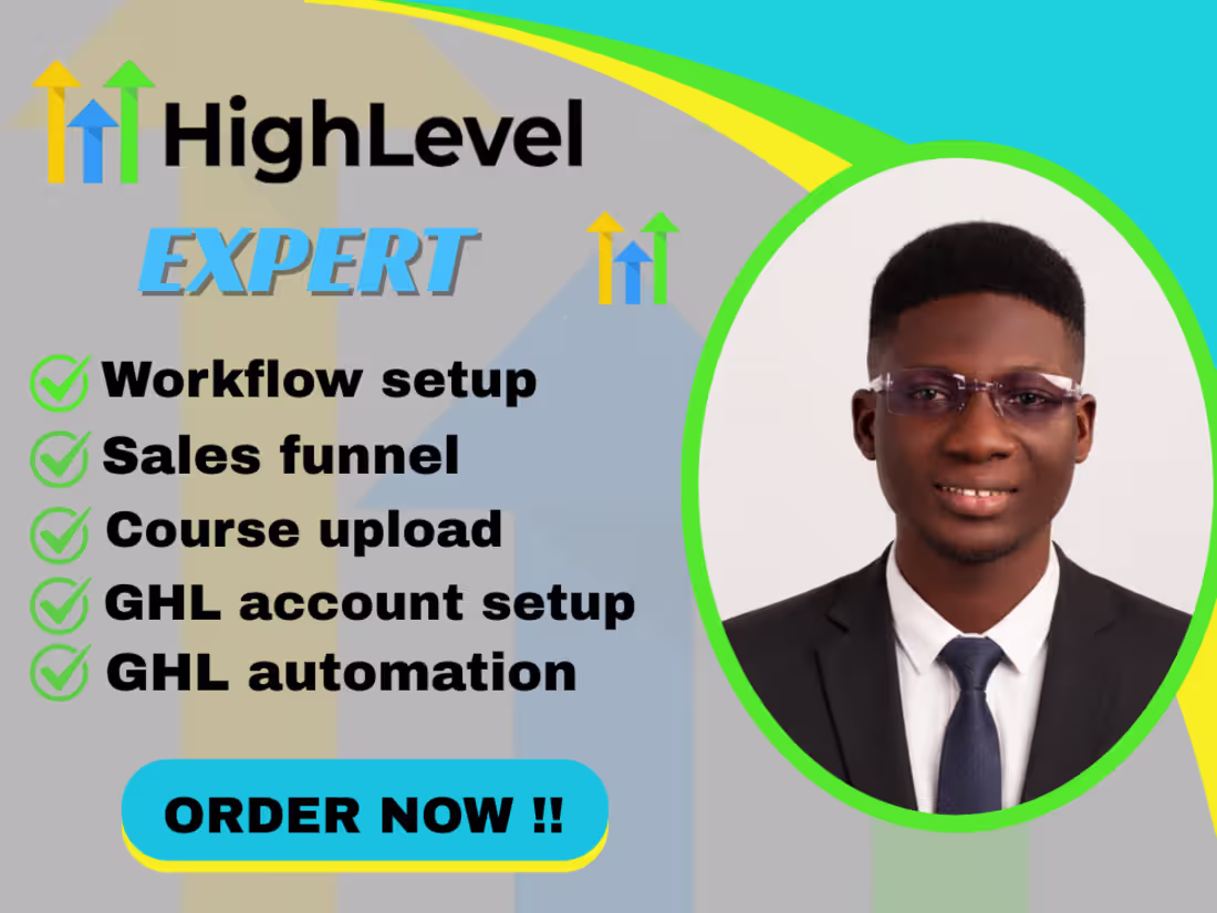 Cover image for gohighlevel sales funnel, gohighlevel automation & designs