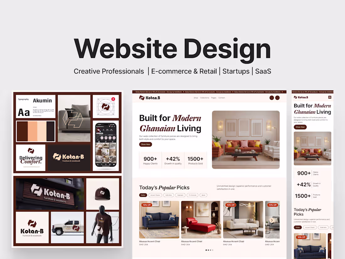 Cover image for WEBSITE UX UI DESIGN