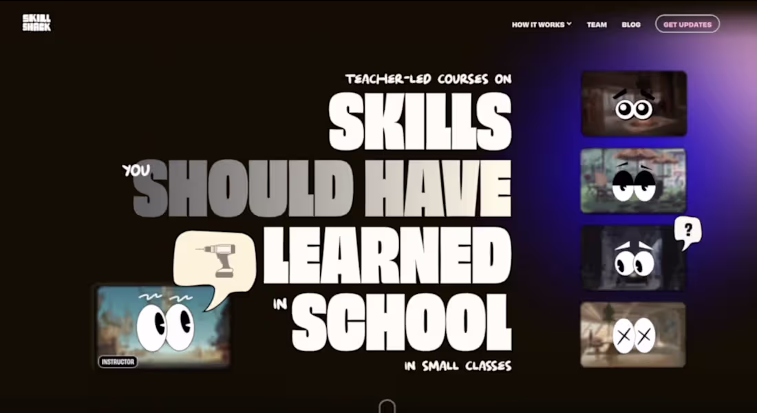 Cover image for Skillshack / edtech marketplace landing
